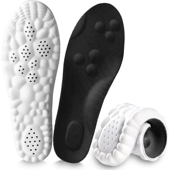 4D Cloud Insoles for Men and Women, Arch Support Insoles, Memory Foam Insoles, Insoles Shock Absorption and Cushioning Sports Shoe Insoles for Foot & Joint Support