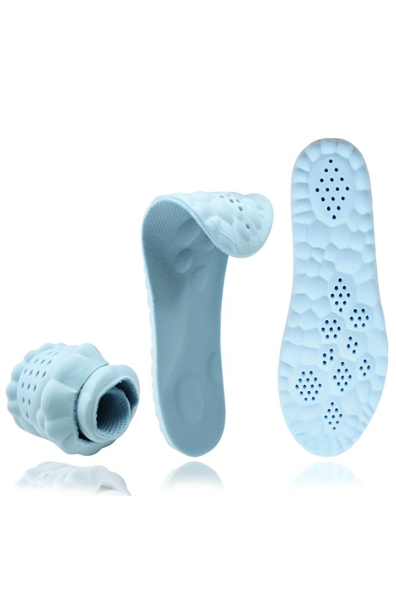 4D Cloud Insoles for Men and Women Soft Steppers Inserts for Standing All Day Plantar Fasciitis Pain Relief Cushions Foot Pressure