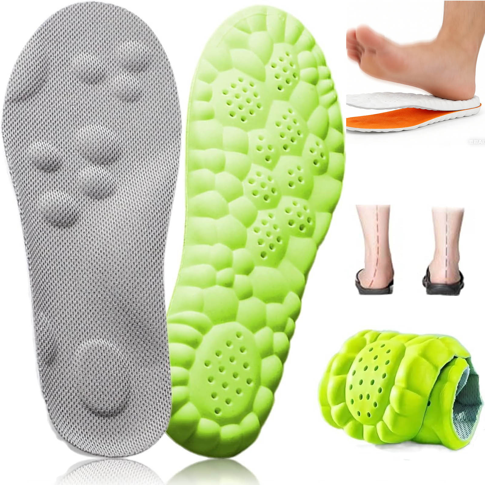 4D Cloud Technology Insole, Breathable Memory Foam Cloud Insole with ...