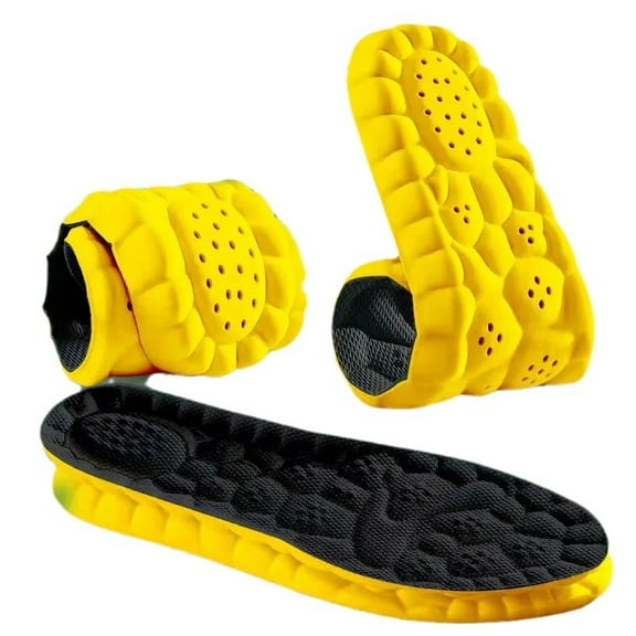 4D Cloud Technology Sports Insoles For Shoes PU Sole Soft Breathable Shock Absorption Cushion Running Orthopedic Care Insoles-US 9.5-10