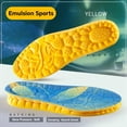 thumbnail image 1 of 4D Cloud Technology Sports Insoles for Shoes PU Sole Soft Breathable Shock Absorption Cushion Running Orthopedic Care Insoles Yellow EU41-42(260mm), 1 of 6
