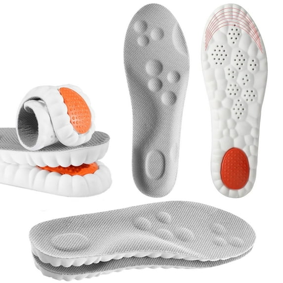 4D Cloud insoles , Memory Foam Cushioning Steppers Insoles with Heel Shock Pad,Trim-to-Fit Arch Support Cloud Insoles for Foot Pain Relief and Fatigue Reduction 1 Pair