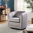 thumbnail image 1 of 4D CONCEPTS Kappa Swivel Chair Grey Velvet, 1 of 5