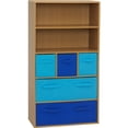 thumbnail image 1 of 4D Concepts Kids Bookshelf with Fabric Storage Bins, Multiple Finishes, 1 of 2