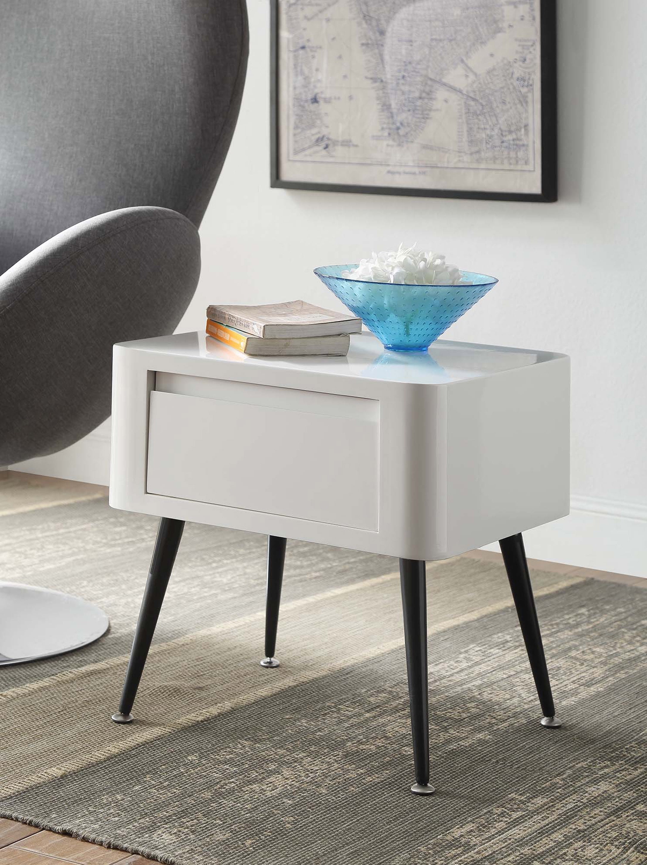 4D Concepts Side Table with Short Legs Black White Walmart