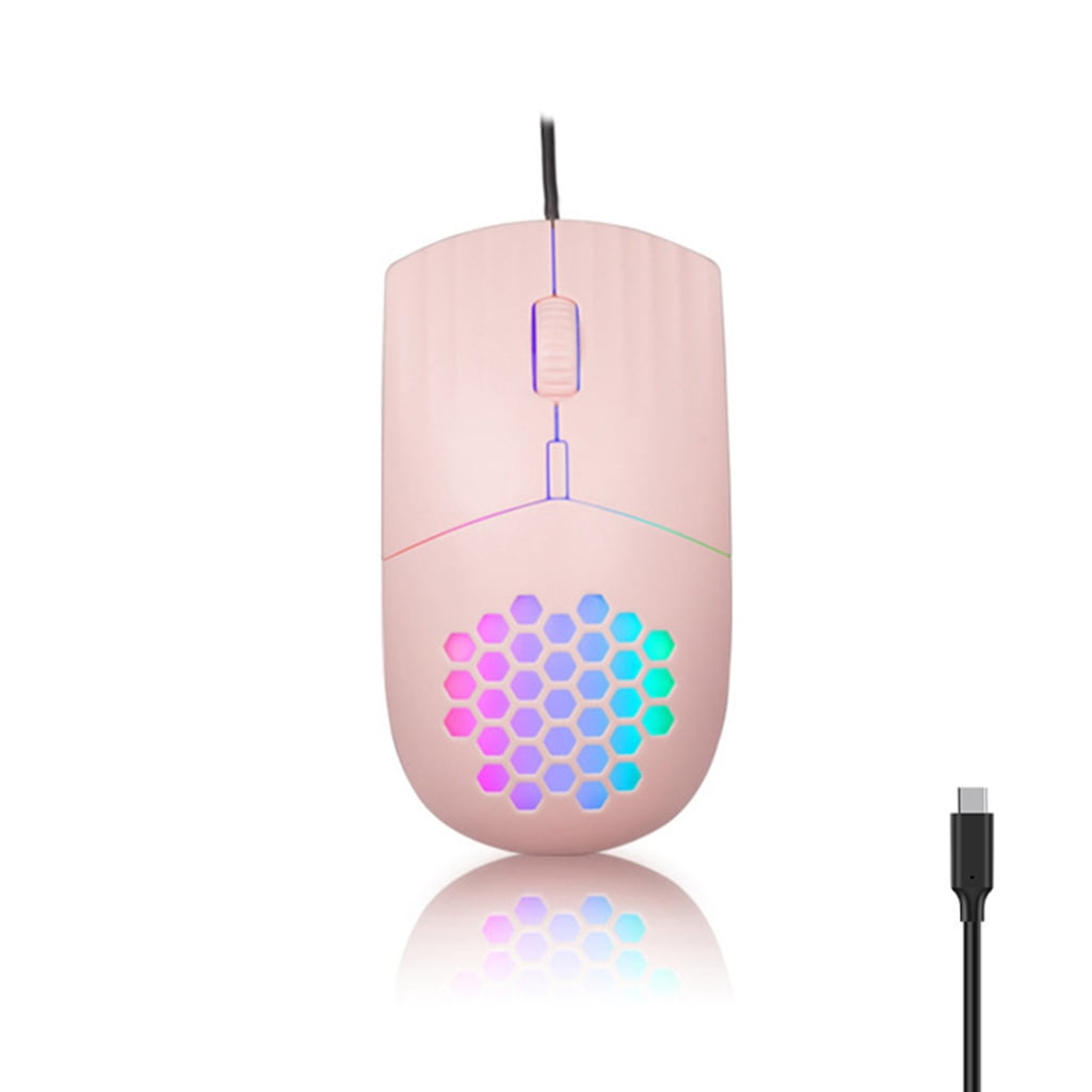 Full Color Mouse 4D Corded Color Backlits Mouse Lightweight Ergonomic DPI1600 Adjustment ...