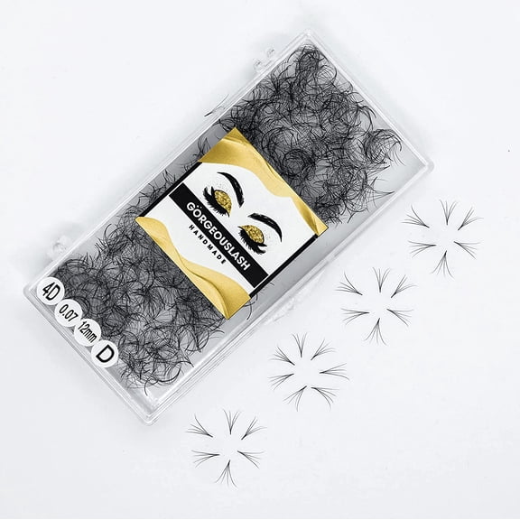 4D Curl C Lashes, 1000 Premade Volume Fans, Eyelash Extensions, Handmade - Gorgeouslash!