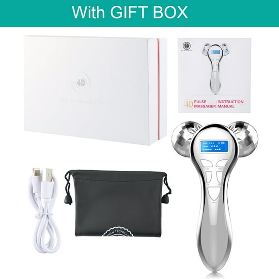 4D EMS Face Massager Roller Microcurrent Vibration Facial V Lifting Massage Devices Beauty Skin Care Tool For Neck Eye Body