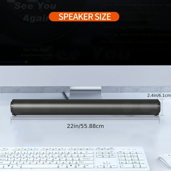 4D Echo Pearl Surround Sound Speaker with Hi-Fi Subwoofer, Wireless & Wired Soundbar, IR Remote, Portable for TV Computer Laptop Home Theater