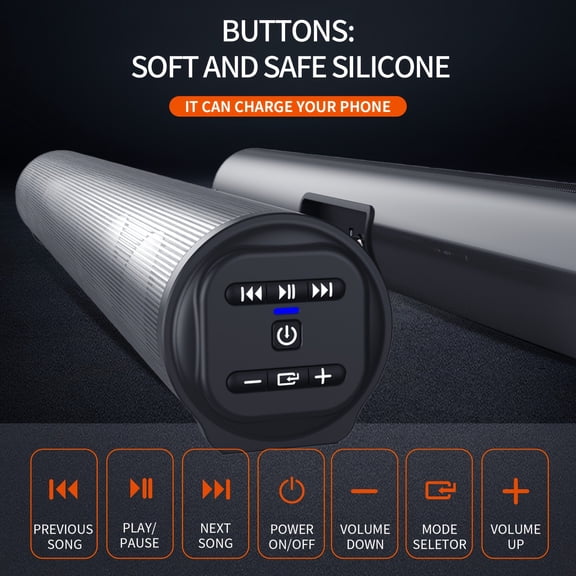 4D Echo Wall Surround Sound System with High-Fidelity Subwoofer - Wireless Soundbar Compatible with TV and Computer, Includes Remote, for Home Theater and Music Experience