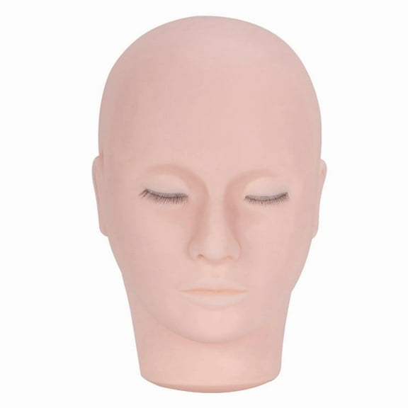 4D Eyelash Extension Practice Mannequin Head Lashes Grafting Training Tools with Lashes Makeup Teaching Makeup Tools