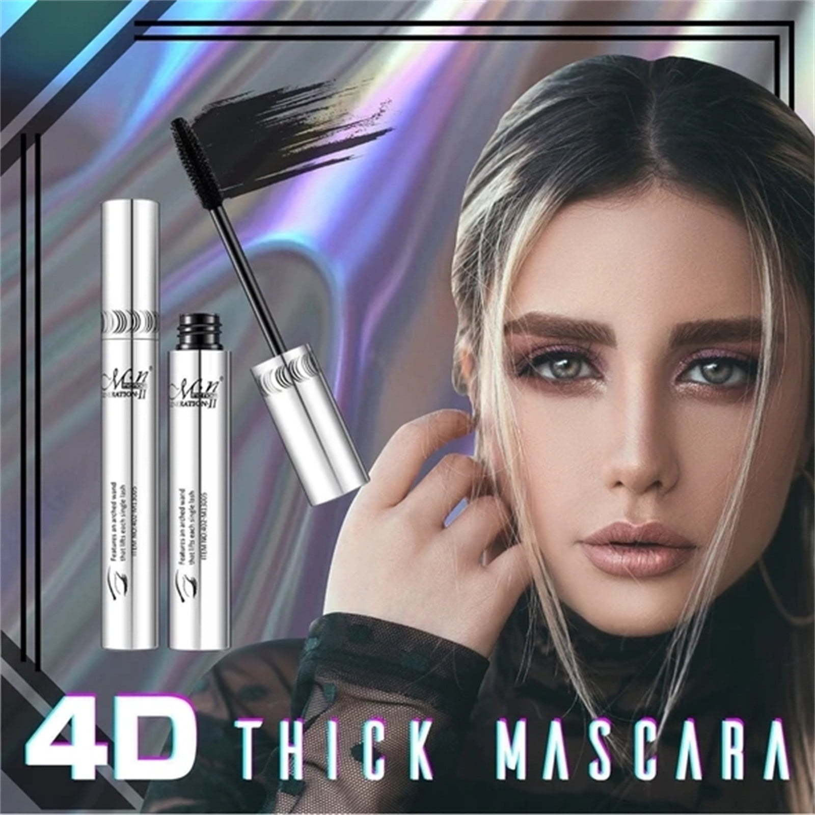 4D Flash Diamond Mascara Waterproof Silk Fiber Thick Lengthening ...