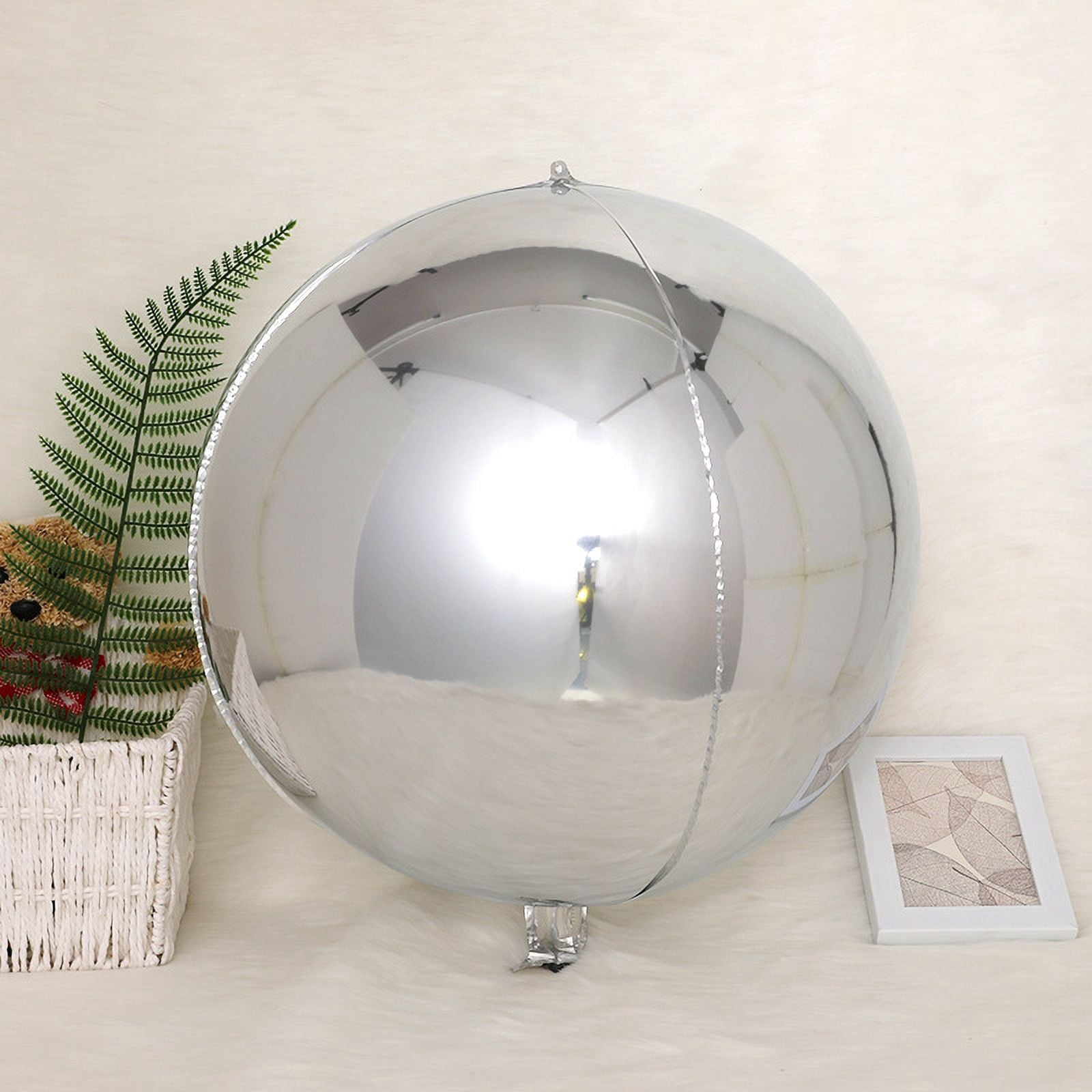 4D Foil Holographic Round Balloons Party Decoration for Birthday Valentine Baby Shower Christmas Bachelor Party Decor