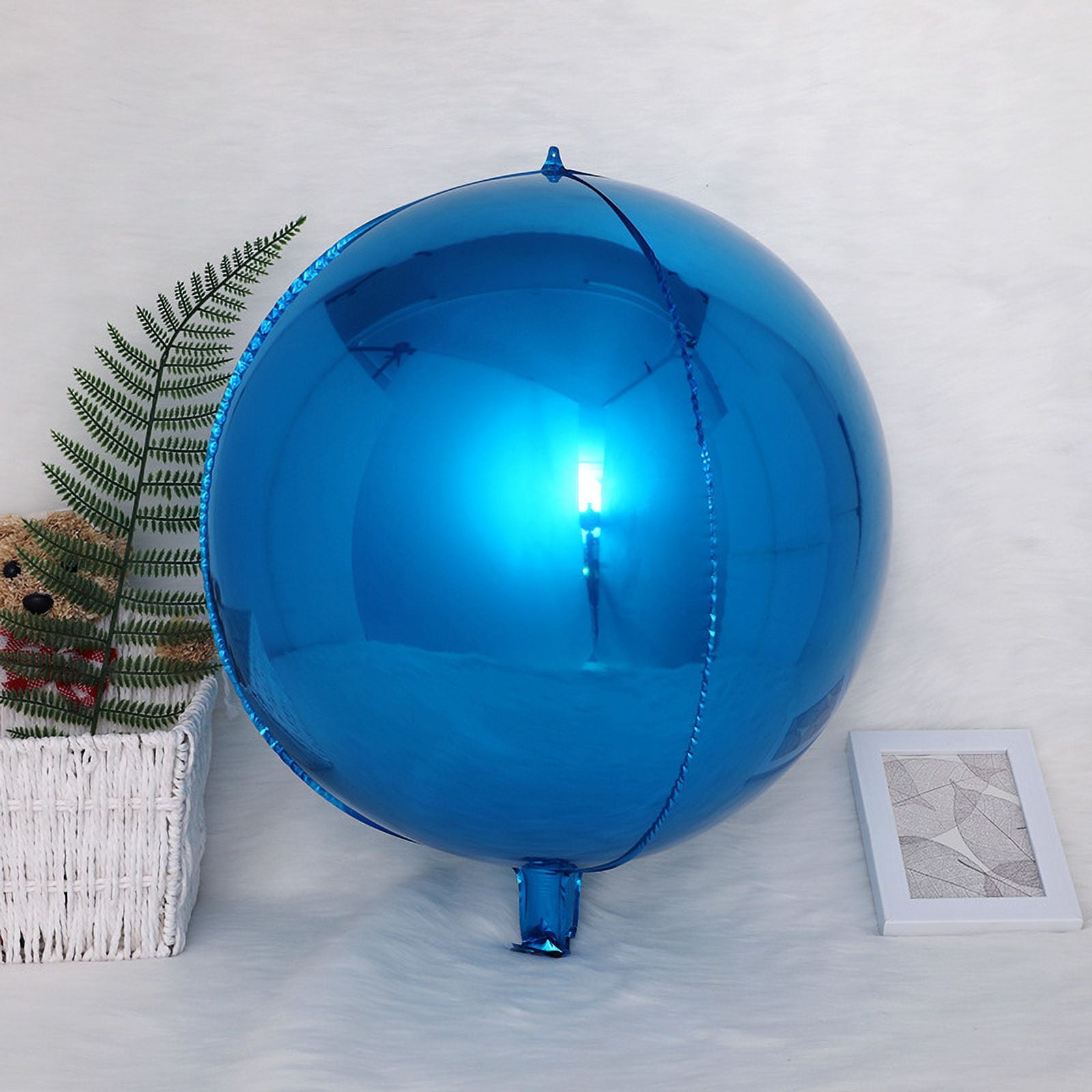 4D Foil Holographic Round Balloons Party Decoration for Birthday Valentine Baby Shower Christmas Bachelor Party Decor