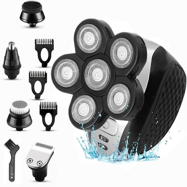 4D Head Shaver for Bald Men 5 in 1 Professional Mens Razors Rotary Head Shavers Waterproof Bald