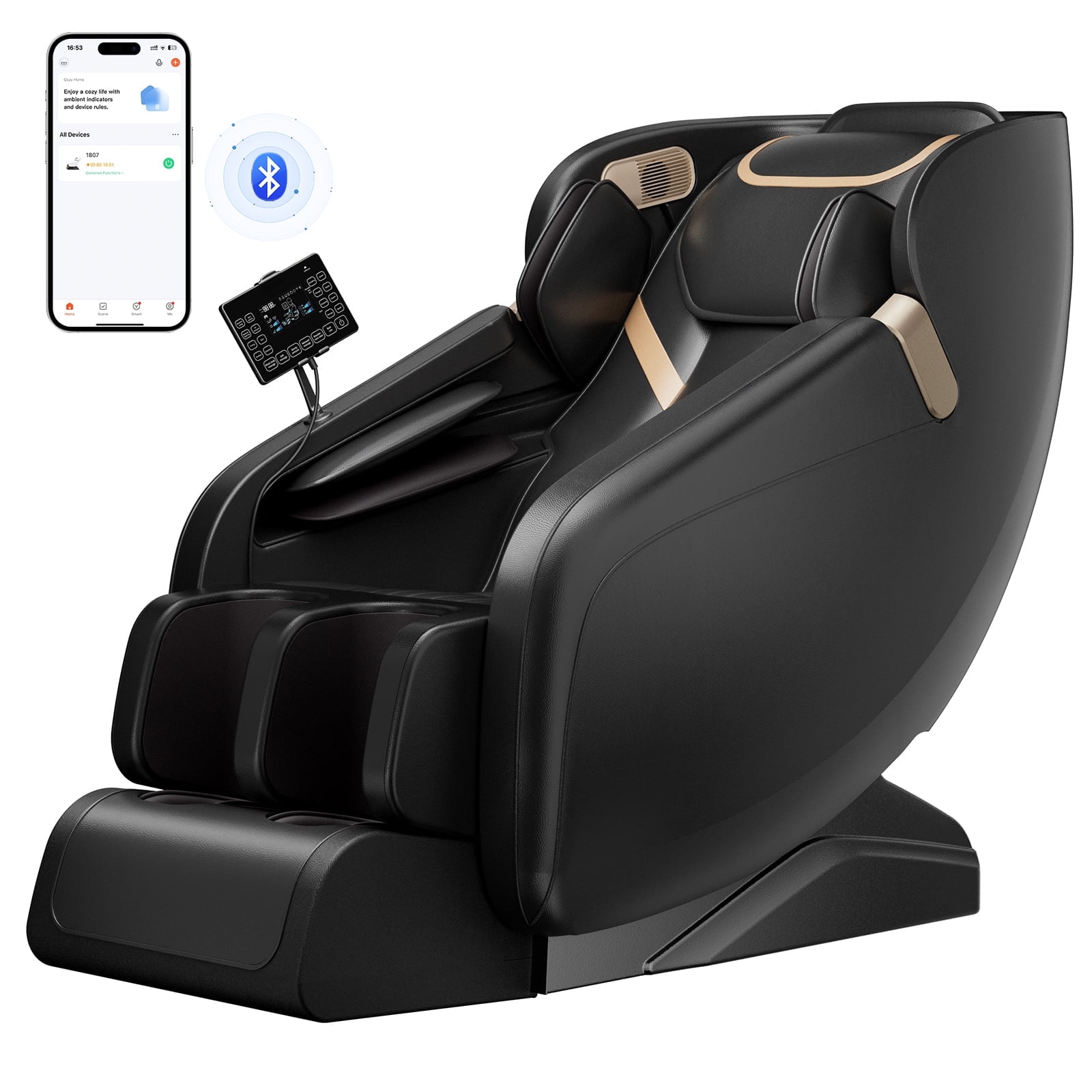 UPGO 4D Massage Chair with Zero Gravity, Shiatsu, Stretch, Bluetooth, Heating, Touch Screen