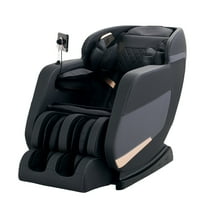 4D Massage Chair Full Body|Zero Gravity Shiatsu Massage Chairs Recliner with Heated Track Bluetooth Speaker Airbag Yoga Stretch, Foot Roller (BlackGrey)