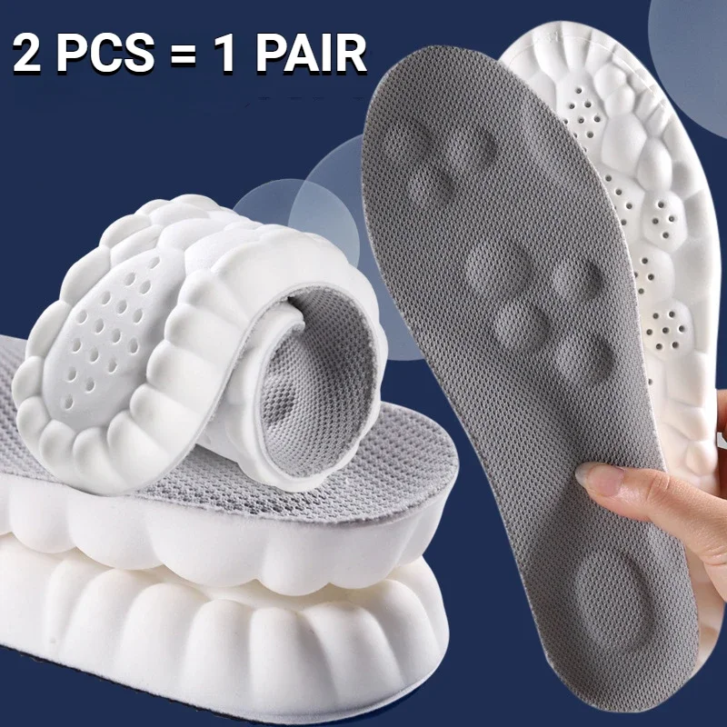 4D Massage Shoes Insoles Super Soft Latex Sports Insole for Feet
