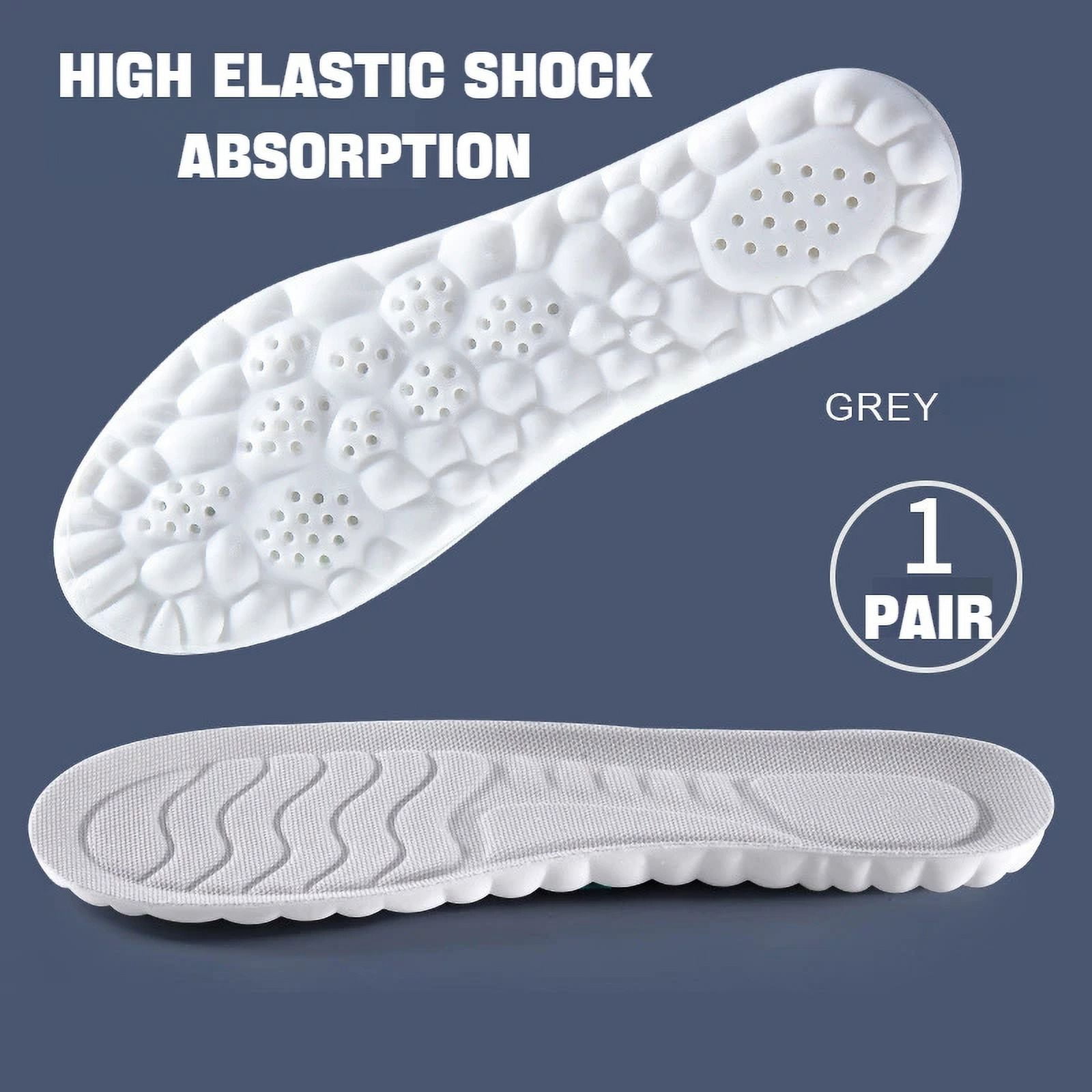 4D Massage Shoes Insoles Super Soft Latex Sports Insole for Feet Running Basket Shoe Sole Arch