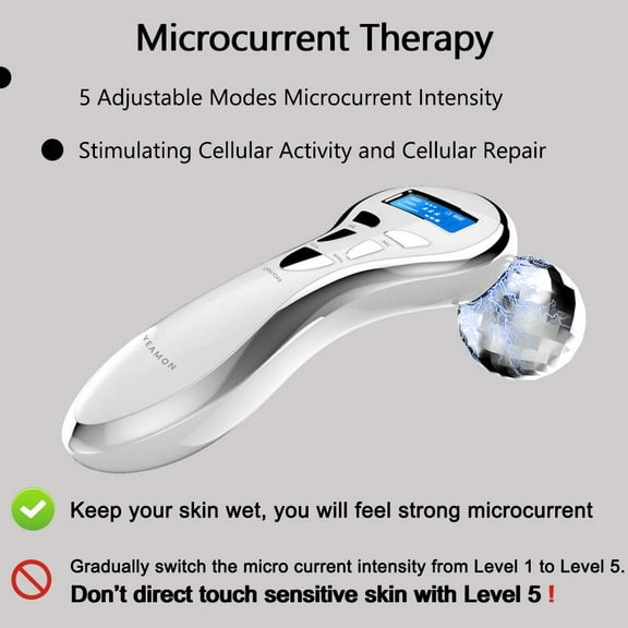 4D Microcurrent Face Massager Roller, Electric Rechargeable Anti Aging Wrinkles  Massage for Arms
