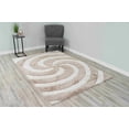 thumbnail image 1 of 4D Shaggy Rug Hand Carved Plush Thick Modern Contemporary Abstract For Living Room Bedroom 6484 (5'2"x7'5",Beige), 1 of 8