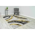 thumbnail image 1 of Planet Rugs Plush Modern Abstract Shaggy Rug 5'2" x 7'5" Yellow, 1 of 3