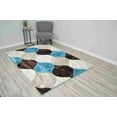 thumbnail image 1 of 4D Shaggy Rug Hand Carved Plush Thick Modern Contemporary Abstract For Living Room Bedroom 6488 (2'6"x3'9",Mocha), 1 of 8