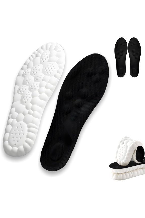 4D Shoe Cloud Insoles for Men Women - Cloud Comfort & Breathable Arch Support for All-Day Wear. Perfect for Work, Walking & Long Hours on Your Feet.