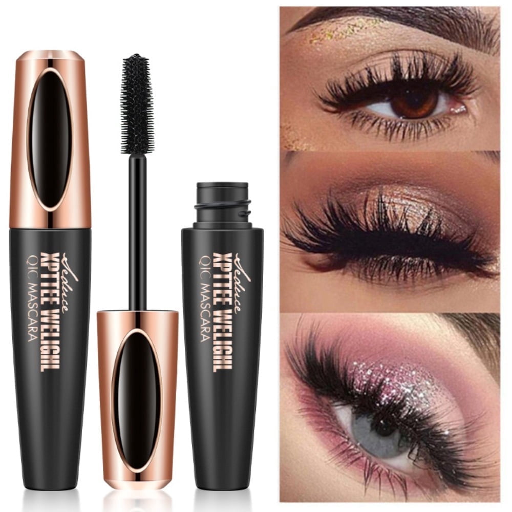 4D Silk Fiber Wimperntusche – Wasserdicht & Schweißfest Für Ultra-lange & Dicke Wimpern, Schwarz, 8 Ml