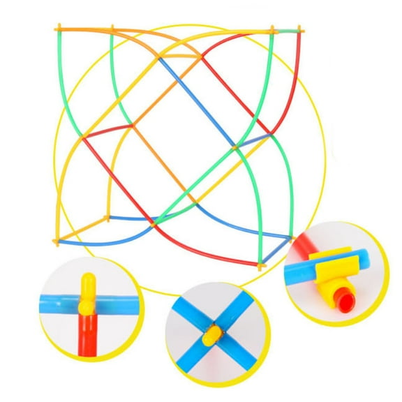 4D Space Straw Building Block Set Non-toxic Plastic Boys and Girls Children's Building Toys 30 Straws + 50 Joints For 3-6 years