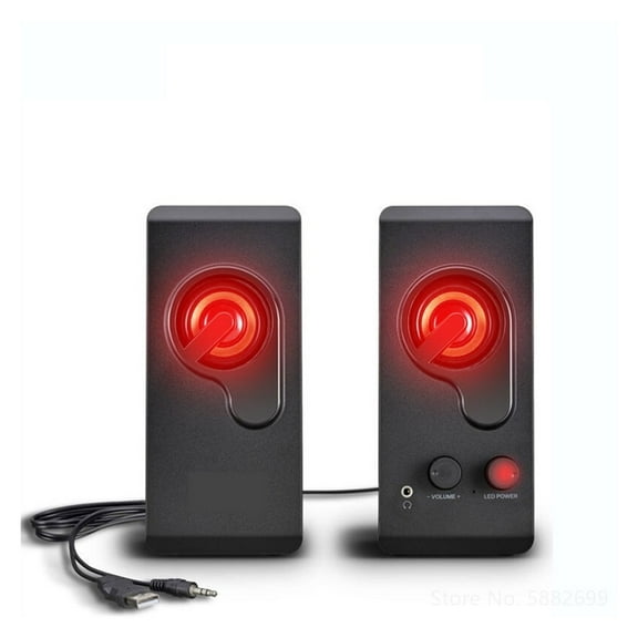 4D Surround Computer Speakers For Laptop Stereo Bass Sound Subwoofer Column Soundbar HIFI Music System Not Bluetooth Speaker USB