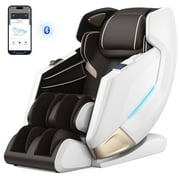 Upgo 4D Massage Chair, Full Body Zero Gravity Recliner with SL Track, APP Control, Bluetooth,and Electric Calfrest Extension - White