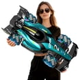 thumbnail image 1 of RC Racing Car, 1:12 4WD Toy Cars Buggy 2.4Ghz High Speed Remote Control Car Drift Car, Sideways Driving, with Watch Control.for Boys & Gift for Kids Blue, 1 of 9
