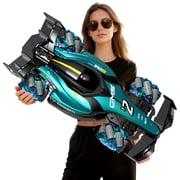 RC Racing Car, 1:12 4WD Toy Cars Buggy 2.4Ghz High Speed Remote Control Car Drift Car, Sideways Driving, with Watch Control.for Boys &  Gift for Kids Blue