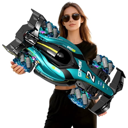 RC Racing Car, 1:12 4WD Toy Cars Buggy 2.4Ghz High Speed Remote Control Car Drift Car, Sideways Driving, with Watch Control.for Boys & Gift for Kids Blue