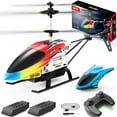 thumbnail image 1 of 4DRC Remote Control Helicopter 2.4GHz 4DM5 RC Helicopters with Gyro for Beginner Toys Aircraft,3.5 Channel,LED Light,High&Low Speed,2 Battery，Yellow Blue, 1 of 10
