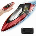 thumbnail image 1 of 4DRC S5 RC Boat for Pools and Lakes, 2.4 GHz 20+ MPH Racing Boats, Rechargeable Battery, Low Battery Alarm, Gift for Boys Girls, 1 of 7