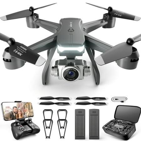 4DRC V14 Drone with 1080P HD Camera Live Video 120°Wide-Angle Wifi Altitude Hold, 3D Flip 2 Batteries Black