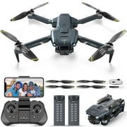 4DRC V28 Drone With 1080P Camera for Adults Foldable FPV RC Quadcopter Drone with Brushless Motor and 2 Batteries for Play outdoor black