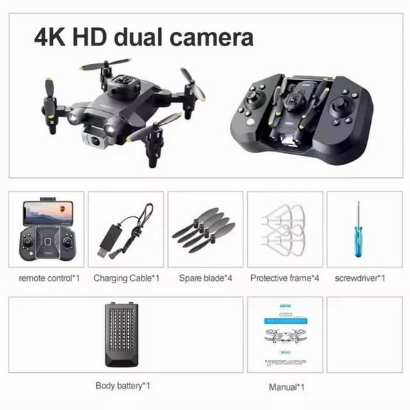 4DRC V30 Mini Drone with HD 4K/8K Camera, 5-Direction Obstacle Avoidance, FPV RC Quadcopter Professional Toy