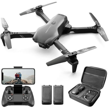 4DRC v8 Drone with 720P HD Camera for Adults and Children FPV Real-time Video, 3 Modular Batteries and Storage Bag, Black