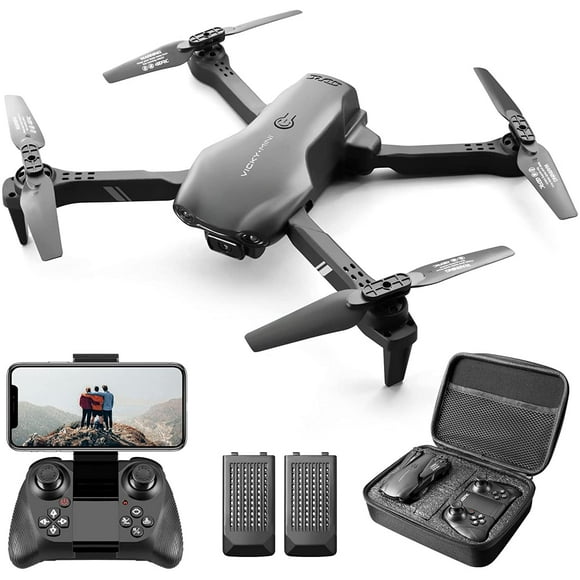4DRC v8 Drone with 720P HD Camera for Adults and Children FPV Real-time Video, 3 Modular Batteries and Storage Bag, Black