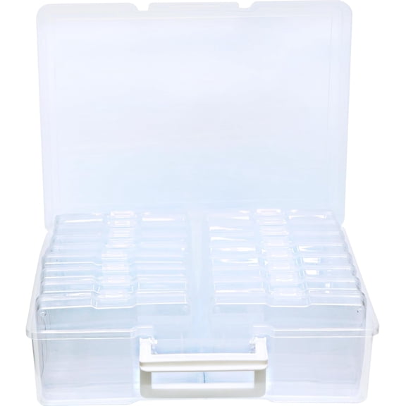 4E's Novelty 16 Pack Clear Photo Storage Box with 4x6 Photo Cases and Photo Organizing Box, 4x6 Photo Storage Box