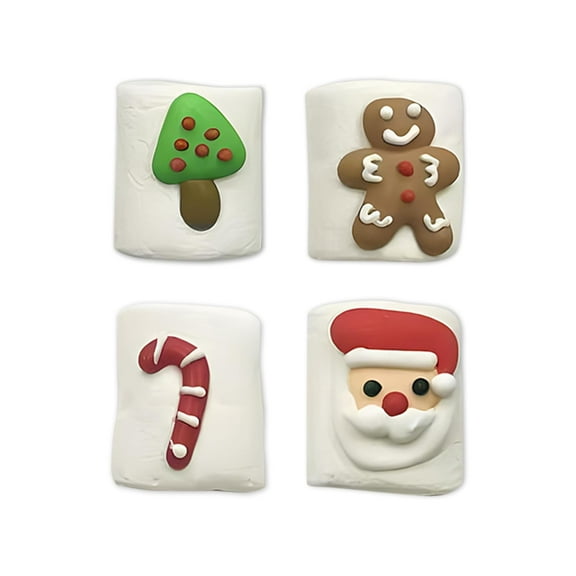 4E's Novelty 16 Pcs Christmas Marshmallows - Christmas Tree Shaped Marshmallows for Xmas Marshmallow Hot Chocolate