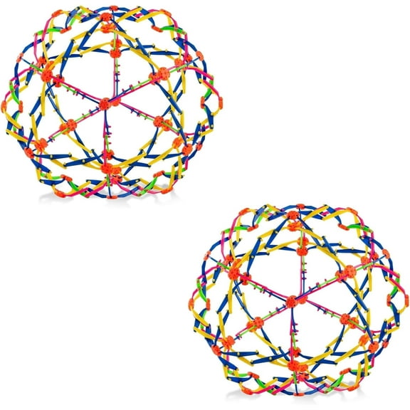 4E's Novelty 2 Pack Expandable Breathing Ball Stress Relief Toy for Kids & Adults, Ideal for Mindfulness, ADHD, and Anxiety Management