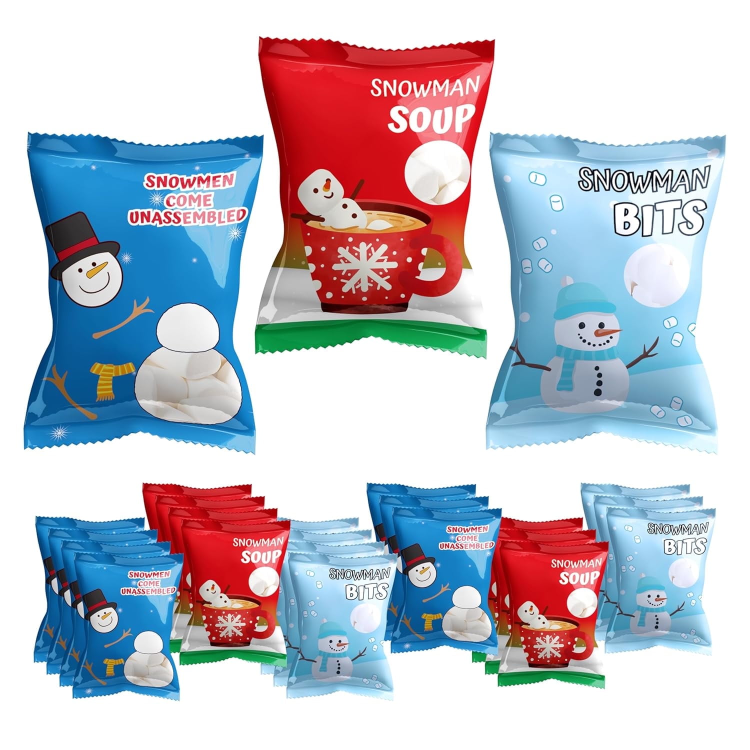 4E's Novelty 24 Packets 3 Assorted Mini Marshmallows