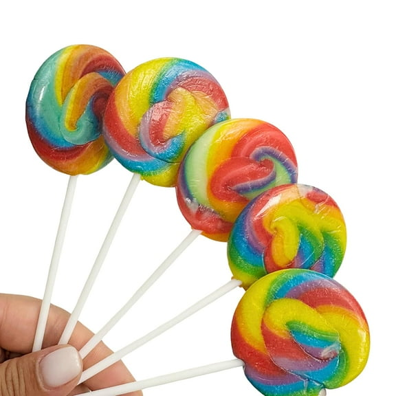 4E's Novelty 36 Pack Swirl Lollipops Individually Wrapped Bulk - 1.75" Rainbow Candy for Party Favors & Christmas Stocking Stuffers