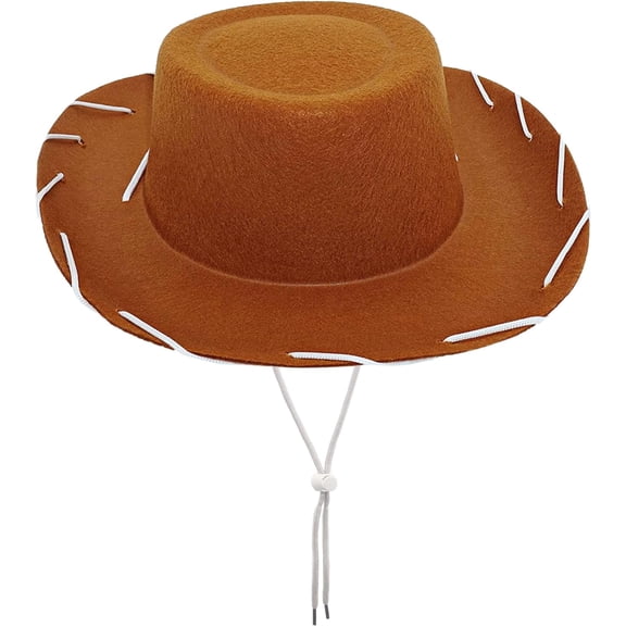 4Es Novelty Brown Toddler Cowboy Hat - Boys & Girls Brown Cowboy Hat for Themed Party Costume, Ideal Cowboy Hat & Toddler Cowboy Outfit, Ages 3-5