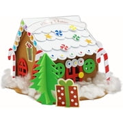 4Es Novelty Foam Gingerbread House Craft Kit, 1 pack DIY Christmas Activity Craft for Kids