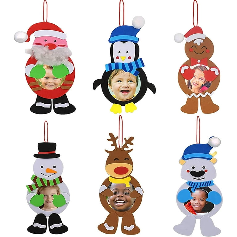 4E's Novelty Foam Kids Christmas Picture Frame Ornament Craft (12